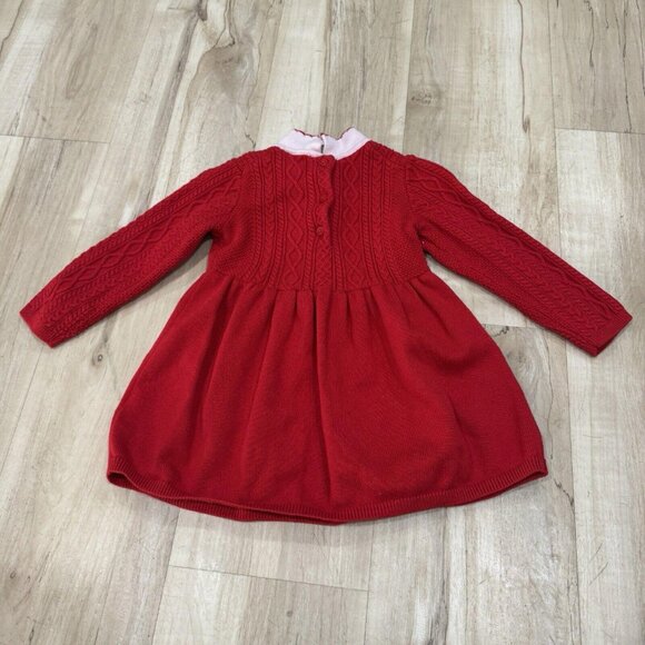 Baby Janie and Jack Baby Sweater Dress in Pink Red‎ Valentines 12-18 - Picture 7 of 11